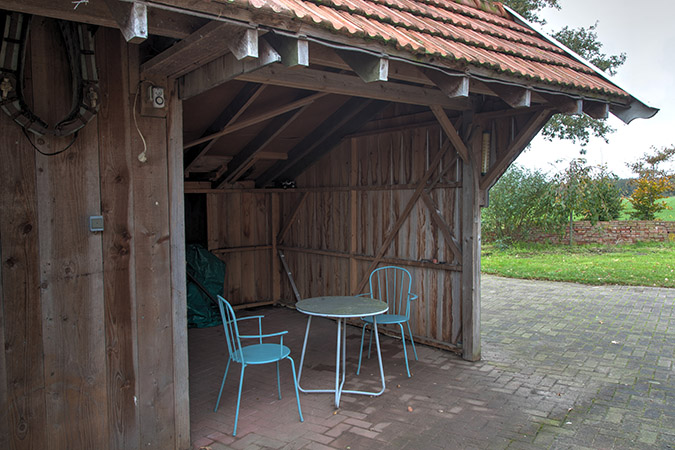 Overkapping zitje  Vakantiewoning de Deale