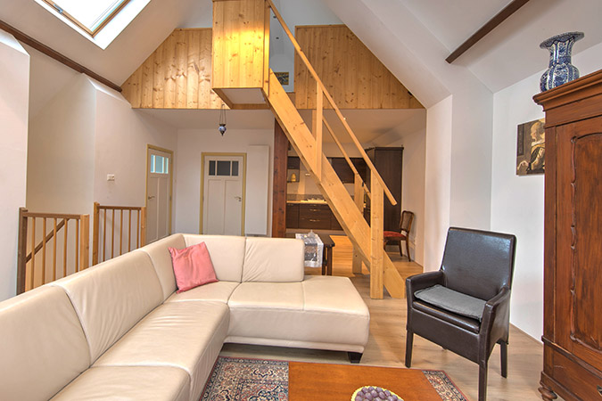 Woonkamer Vakantiewoning de Deale